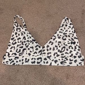 Leopard print aerie bikini top
